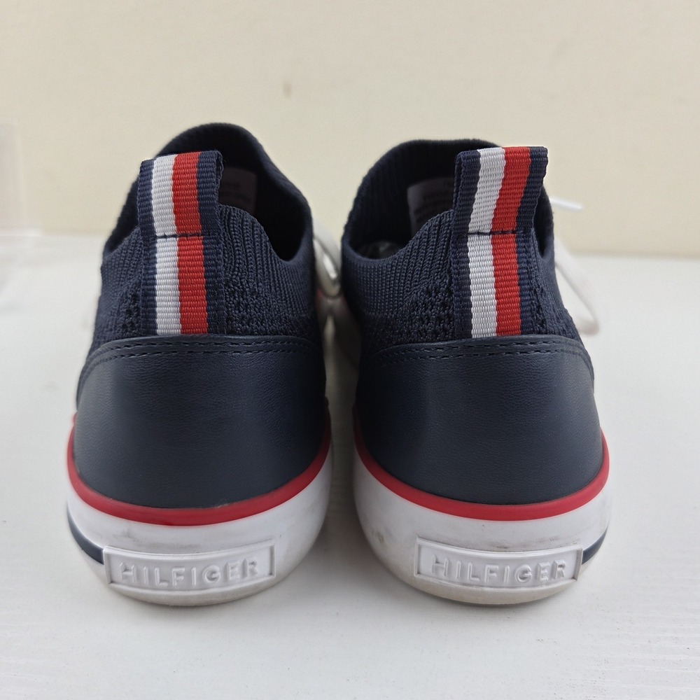 Tommy Hilfiger Gessie Stretch Knit Sneakers Casual Lace Up Navy Blue Womens Sz 7 - Picture 7 of 12